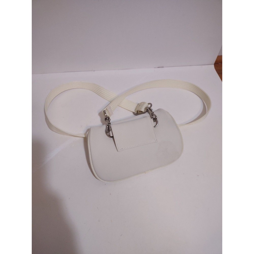 Lacoste Crossbody White Bag Vintage Alligator Designer Zip Sporty - Picture 4 of 13